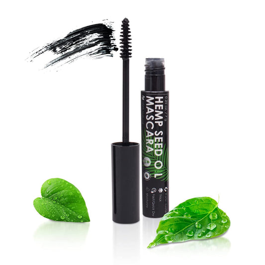 EZGOODZ Black Vegan Mascara Cruelty Free Waterproof 7 Grams, Hemp Oil